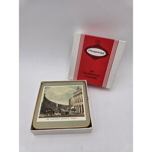 Pimpernel Cork Backed Coasters 19th Century London Box of 6 Vintage